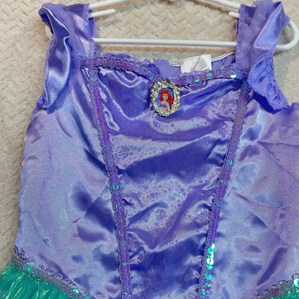 Disney x Walmart Little Mermaid Ariel Dress‎ Costume Kids Small - Halloween